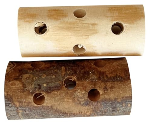 Toddmomy Jouets à Mâcher Naturels En Bois De Pommier Pour Lapin Et Cochon D'inde, Bâtonnets à Mâcher Sains, Lot De 2 Pièces Peau Peau, Accessoires Pour Petits Animaux, Jouet De Dentition Pour Rongeurs