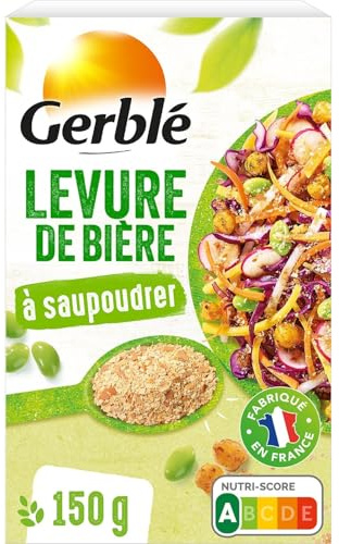 GERBLÉ – Levure de Bière Nutritive à Saupoudrer, Source Naturelle de Vitalité (Boîte 150g) - lot de 3 - Vendu par Lot