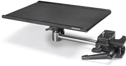 PROAIM P-UTRA-01 Plateau utilitaire avec bras et pince. Montage facile sur pieds d'éclairage, supports en C, chariot d'appareil photo et trépieds. Charge utile jusqu'à 5 kg. Se monte sur un tube de 1