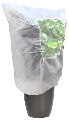 Winterschutz Pflanzen Außen, Winterschutz für Kübelpflanzen, 70g/m², Reißfest, Frostschutz, Pflanzenschutz Winter Pflanzenschutzhaube, mit Reißverschluss, Waschbar für Palmen Olivenbaum (80*100cm)