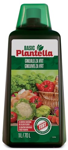 Unichem PLANTELLA Basic Gartendünger 1L – Flüssiger Universaldünger für Gemüse, Kräuter, Beeren & Obst – Für starke Wurzeln, gesunde Blätter & reiche Ernte – Einfache Anwendung, 100% Wirksamkeit