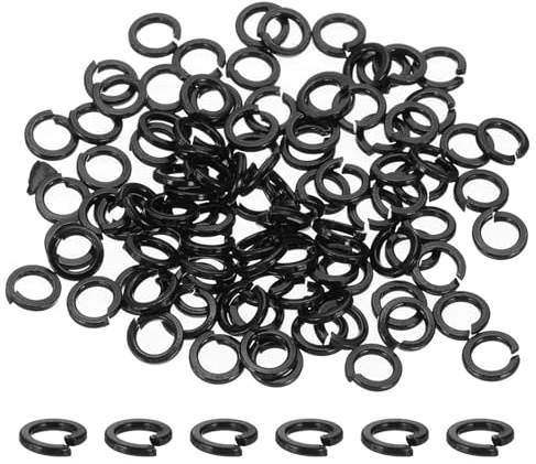 QUARKZMAN Rondelle Grower M3, Rondelles Élastiques Fendues Acier Inoxydable 304 Pour Vis Boulons Voitures Machines ConstructionPcs 100 Noir
