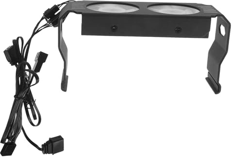 BESPORTBLE Disipador de Calor para Ram con Ventiladores Argb Dobles, Control Pwm de 3 Conectores, Disipación y Operación Silenciosa para Módulos de Memoria en Sesiones de Trabajo
