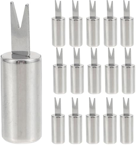 SHINEOFI Lot de 20 Fourchettes à Maïs en Acier Inoxydable, Porte-épis Réutilisable Compact pour Barbecue, Accessoires Multifonctions pour Fruits et Légumes, pour Pique-niques Cuisine