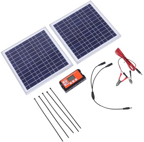 Generic Caricabatterie da Pannello Solare in Silicio Monocristallino Ricarica Rapida Efficiente per Telefoni Cellulari, Power Bank, Batterie da 12 V per Uso di Emergenza All'aperto