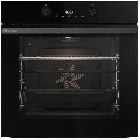 Hisense BI64223EPBG - Horno Multifunción Pirolítico, Clase A++, 78L, Fondo 57cm, Guía Telescópica, Calentamiento Rápido, Apertura Y Cierre Suave de Puerta, Air Fry, Modo Pizza, Modo Congelados, Negro