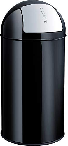 helit Poubelle Métal Ø 300 x H 650 mm 30L avec pusheinwurfk