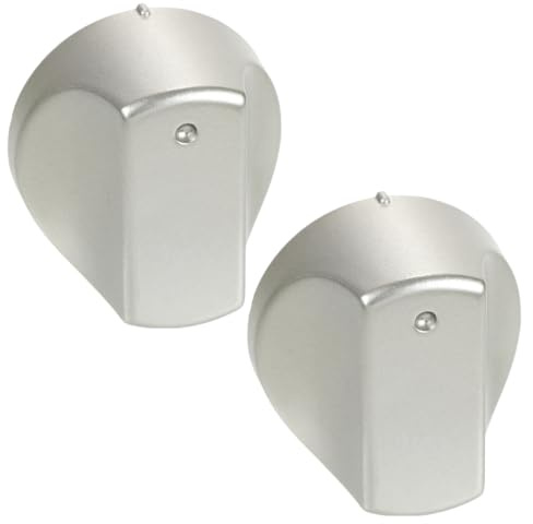 SPARES2GO Hot-Ari ix Boutons de commande pour Hotpoint four et cuisinière (argent, lot de 2)