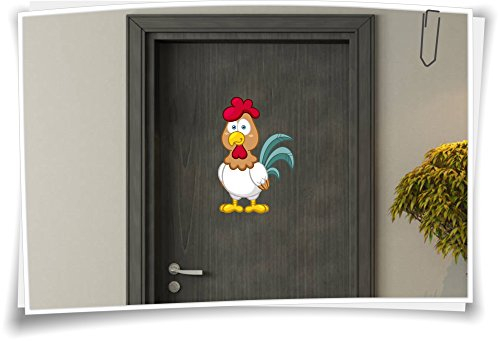Medianlux Türaufkleber Sticker Kinder Aufkleber Tür Name Kindername Baby Kinderzimmer Huhn, Größe 2