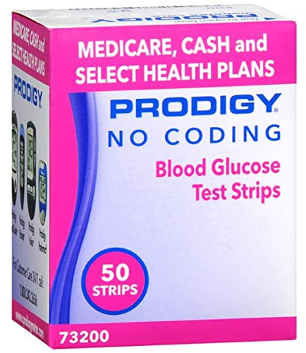 No Coding Blood Glucose Test Strips - 50 Strips, Pack of 5