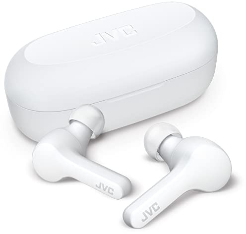 JVC Gumy HA-A7T Écouteurs Bluetooth sans fil - jusqu'à 15 heures d'autonomie, résistance à l'eau IPX4 (blanc noix de coco)