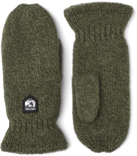 Hestra Basic Wool Fäustlinge Handschuhe Fausthandschuhe Herrenhandschuhe Damenhandschuhe Damen/Herren - mit Futter Winter Herbst-Winter - 11 HS oliv