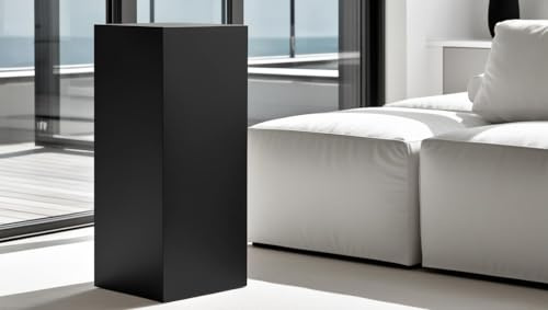 Wolkenstube Columna decorativa de color negro mate, 60 x 20 x 20 cm