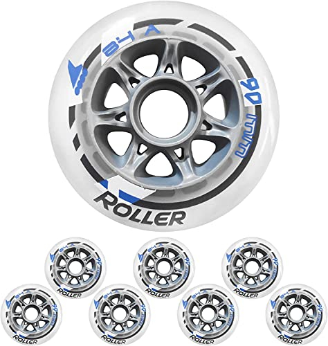 SSCYHT 90mm Inliner Rollen für Eisschnelllauf 84A Härte PU Ersatzrad für Speedskates 8 Stück