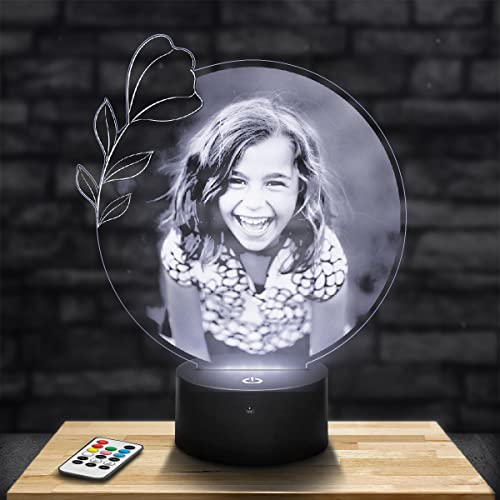 Lampephoto.fr, Lampada personalizzata con incisione laser, comodino da soggiorno e camera da letto