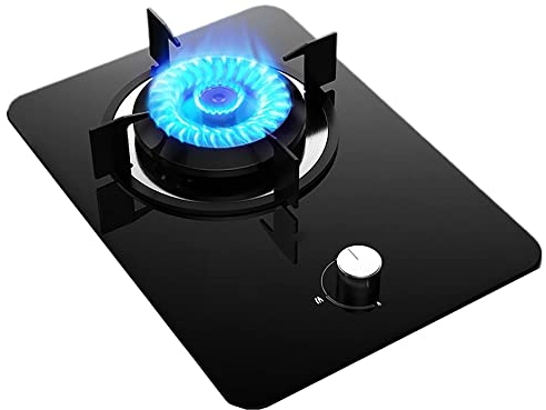 ZXFF Cuisinière À Gaz Intégrée, 4,5 / KW Porte-poêle en Fonte De Feu De Feu, Cuisinière À Gaz De Verre Trempé, Cuisinière De Cuisine Ménage, Adaptée Au Camping Et Aux Voyages (Size : NG)