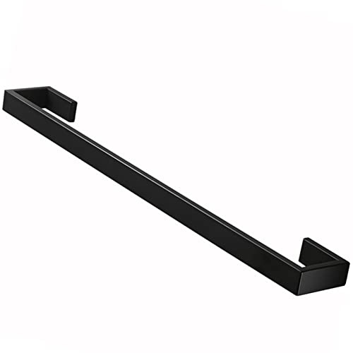 Handtuchstange Matt Schwarz - Handtuchhalter für Badezimmer 40-80 cm - Einzelhandtuch Rack aus Edelstahl - Wandmontage