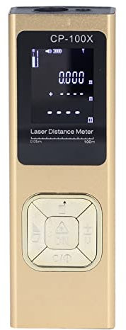 100m/328ft Distance Meter, Handheld Laser Measure, Rechargeable Digital Laser Distance Meter, M/in/Ft Unit Switching, IP54 Waterproof, Electronic Distance Meter for Indoor Design Decoration