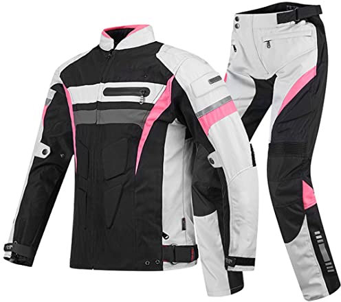 Hcclijo Motocross-Jacke + Hose, wasserdicht, Motorrad-Rennanzug, JK-029, Rosa