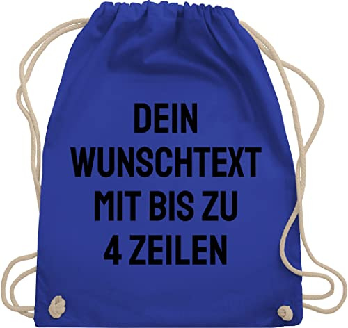 Geschenk mit Namen personalisiert by Shirtracer - Turnbeutel Rucksack - Aufdruck selbst gestalten - Wunschtext I Eigener Text I Personalisierter Text I Custom Text