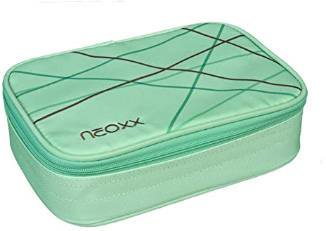 neoxx XXL Federmäppchen für Mädchen & Jungen I Teenager Schlampermäppchen groß mit Trennfach I Mäppchen zur Aufbewahrung in der Schule (Mint)