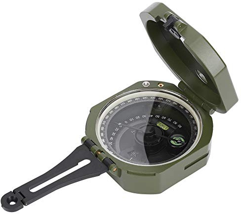 Militär Marschkompass, Professioneller Taschenkompass Peilkompass Kompass Compass für Jagd Wandern und Aktivitäten Camping im Freien, Wasserfest und Stoßfest Fluoreszierender