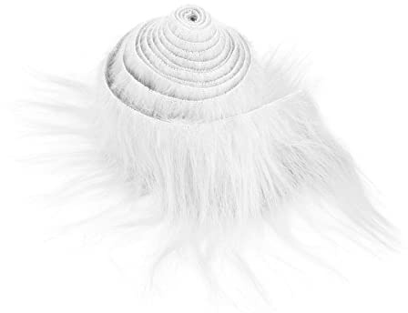 Strisce Pretagliate Sintetica Peluche 5 ×180 cmTessuto in Pelliccia Barba Finta per Gnomi Soffice Pelliccia Artigianale Barba per Gnomi di Babbo Natale Nano Cosplay Decorazione Fai Da Te (Bianco)