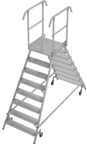 KRAUSE | Podestleiter | beidseitig begehbar | 2 x 8 Stufen