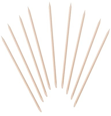 FRCOLOR 200piezas Herramientas de Manicura Empujador de Cutícula de Doble Punta Palillos de Madera de Naranja para Limpieza de Uñas Uso el Hogar Tienda