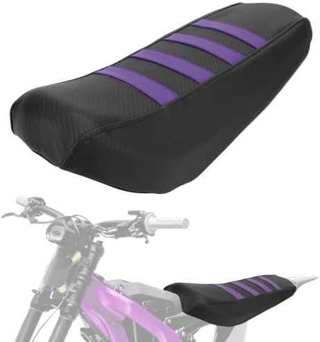 IUVWISN Dirt Bike Seat Cover Motorcycle Soft Anti-Slip Pad Rubber Fit for Surron Sur Ron Seat Light Bee S/X Electric Bike EBike Purple
