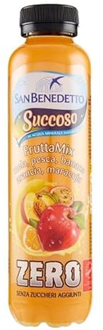 San Benedetto, Succoso Zero al Gusto Fruttamix, 12x400 ml Bevanda Leggera e Dissetante in Acqua Minerale Naturale, Senza Zuccheri, Conservanti Coloranti e Glutine