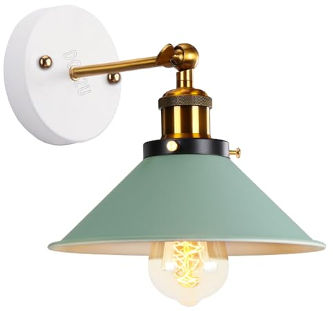 PETITES ECREVISSES Aplique de Pared Interior E27 Lámpara Pared Industrial Retro Luz de Pared Ajustable Iluminación Metal Diseño para Dormitorio Pasillo Cocina (Aplique - 1 pieza)