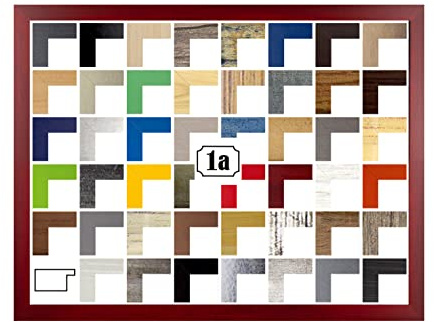 Multicolore Bilderrahmen Posterrahmen Puzzlerahmen 48x64 cm Weinrot Gewischt Dunkelrot 64x48 cm mit weisser Rückwand und klarem Acrylglas
