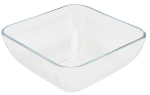 OFFSCH Ensaladera De Vidrio Transparente Diseño Cuadrado Cocina y Restaurantes