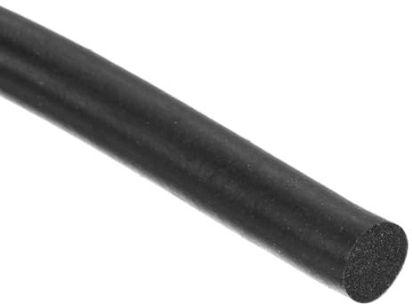 QUARKZMAN Nastro di Tenuta in Schiuma di Silicone, 8mm OD x 2,5M Guarnizione Schiuma Silicone Cavo Guarnizioni Tenuta in Gomma Spugnosa per Magazzino Tubo Paraspifferi Porta, Nero