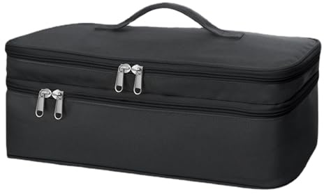 Sac de voyage pour sèche-cheveux, étui de transport double couche pour sèche-cheveux, sac de rangement résistant à la chaleur, organisateur de protection pour outils de coiffure