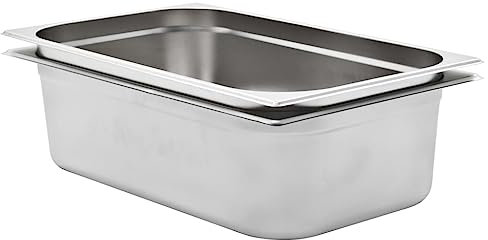 LLEZKBR Gastronormbehälter 2 Stück GN 1/1 150mm Edelstahl