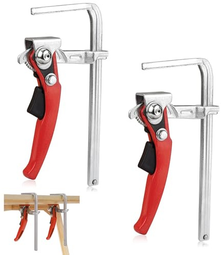 2 Stück Schraubzwingen Führungsschiene 160 x 60 mm: Führungsschiene Zwinge Ganzstahl Tischzwinge zum Schleifen Schneiden mit 160mm Kapazität und 60mm Kehlentiefe