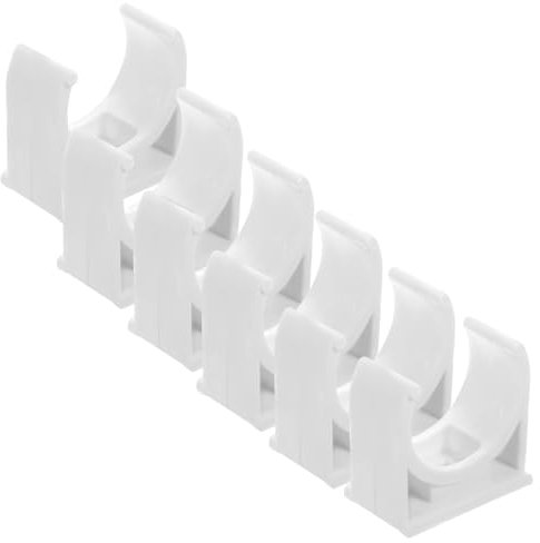 Housoutil 50pcs U-shaped Clamps Pvc Water Pipe Clamp Holder Mounting Bracket for Outer Tube Pipe Strap Drain Clips Hose Clip