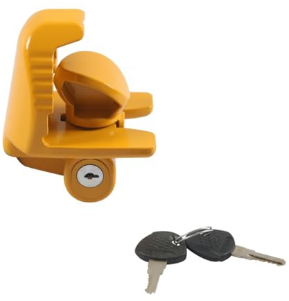 FPHADO Serratura universale per gancio di traino, con 2 chiavi, in acciaio resistente, per veicoli, rimorchi, barche e camper