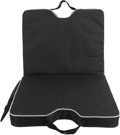 Luqeeg Cuscino Riscaldato per Sedile, Spessore 5.5 CM Tessuto Oxford 600D Porta USB Temperatura Regolabile Sedile Riscaldato Pieghevole per Stadio con Schienale per Stadio Esterno