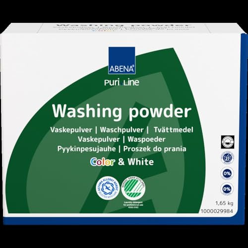 ABENA Washing Powder | 1.65kg Washing Soap For Clothing | Whites & Colours | Hypoallergenic Fragrance-Free Detergent Powder For All-Round Use