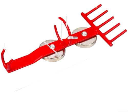 Portautensili magnetico, con ganci multipli, per aria per chiave a impatto e conservazione delle prese, design compatto per un uso efficiente dello spazio in officina (cinque)