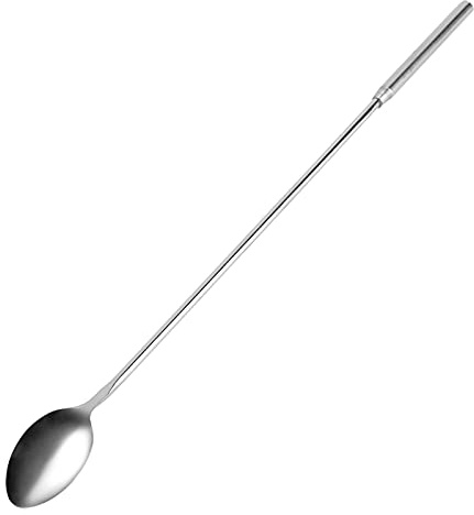 Fdit Stainless Steel Bar Spoon, 12 Inch Teardrop Bar Stir Long Handle Mixing Spoon for Cocktail Coffee Tea Cafe Tools