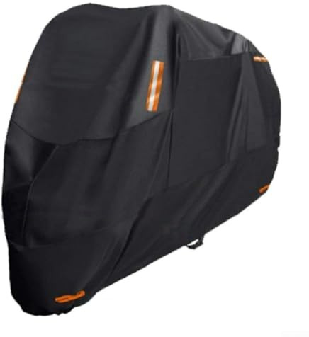 Motorcykelskydd, vattentätt, UV-skydd med 4 reflekterande remsor för alla väder utomhus (300D-4XL)