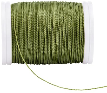 PH PandaHall 120m Filo di Poliestere Cerato 0.5mm Cordino Cerato Verde | Cordoncino Cerato, Filo Intrecciato per Creazione di Gioielli Bracciali Collane Cucito Lavori Artigianali Fai Da Te