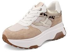 QUEEN HELENA Zapatillas de plataforma con cuña para mujer X34-29