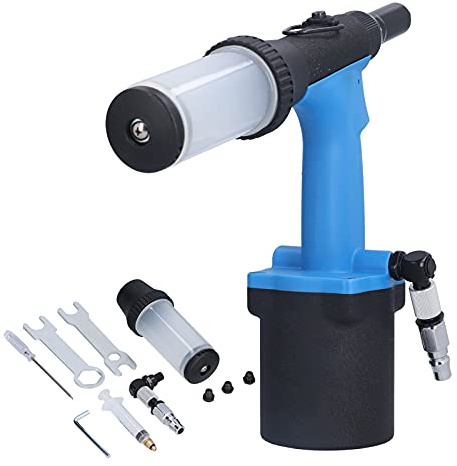 Pneumatic Rivet Gun KV - 7081X, Air Riveting Tool with 18.0KN Pulling Force, Self - Priming Hydraulic Design for 2.4–4.8mm Aluminum Iron Stainless Steel Rivets,