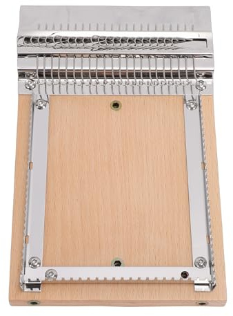 Buachois Petit métier à tisser multi-artisanat pour tapisserie, cadre 13 x 20 cm, machine à tisser à tricoter à la main en acier inoxydable et en bois pour vêtements, couvertures,