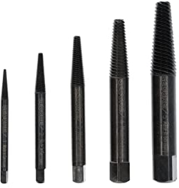 GEDORE Schraubenausdreher-Satz, Chrom-Vanadium-Stahl, 54 HRC, In transparenter Kunststoffbox, 5-teilig, M3-M18